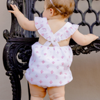 Fleur De Rose Organic Muslin Bubble Romper
