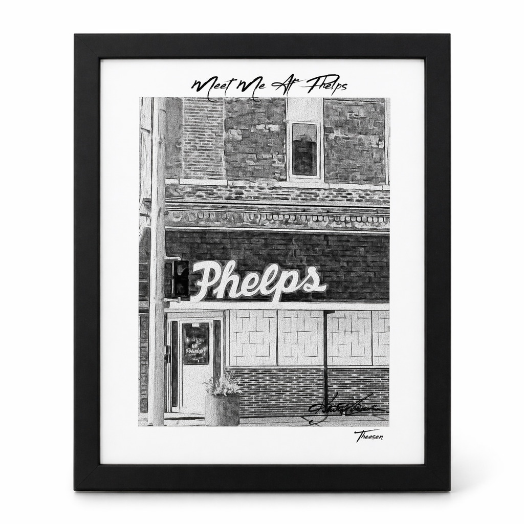 SALE Broken Glass | Meet Me At Phelps By Kent Theesen | 14" x 11" | Tee-Sun Productions