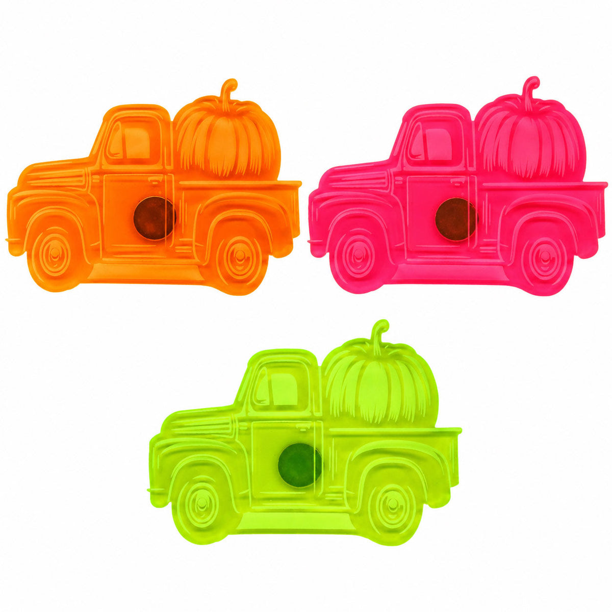 Pickup With Pumpkin Magnetic Plaque | 5.5" x 3.5" | Multiple Color Options | Glowing Creation