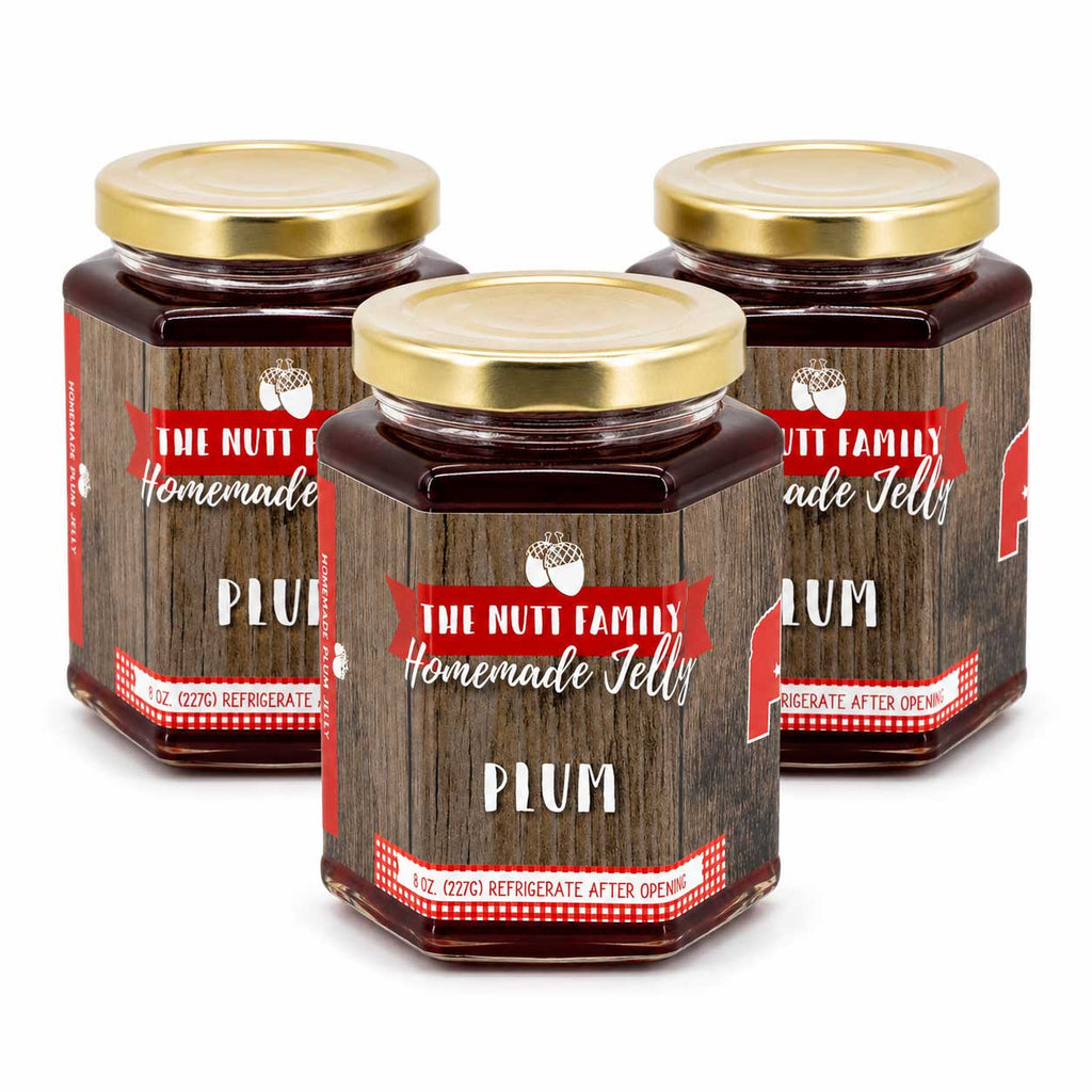 Plum Jelly | Pack of 3 | 9 oz | Nutt Family Jams & Jellies