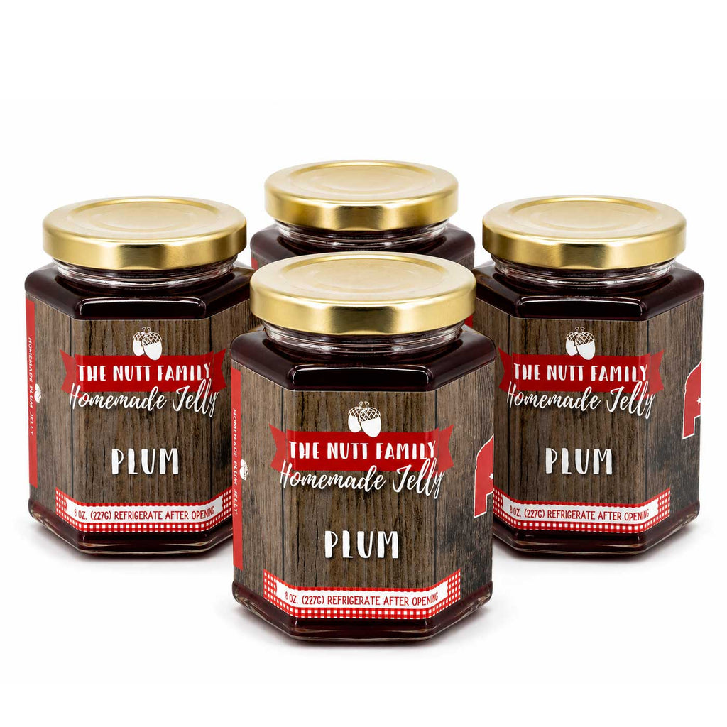 Plum Jelly | Pack of 4 | 9 oz | Nutt Family Jams & Jellies