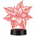 Pointsettia LED Lighted Plaque | Glowing Creation