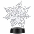 Pointsettia LED Lighted Plaque | Glowing Creation