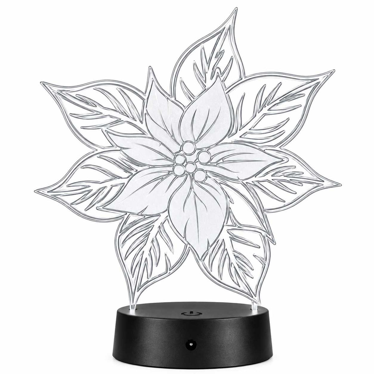 Pointsettia LED Lighted Plaque | Glowing Creation