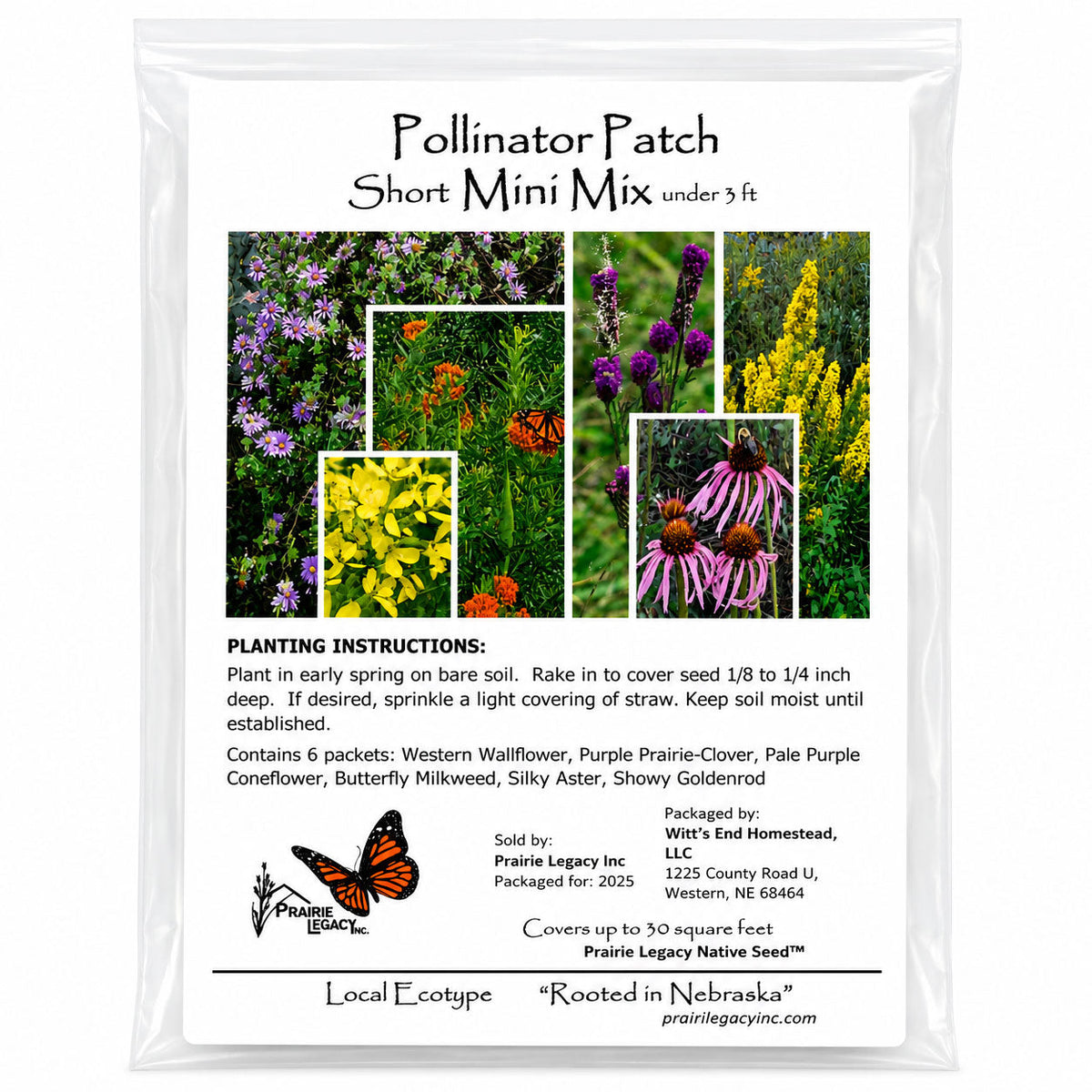 Pollinator Wildflower Bundle | Tall & Short Mini Mixes | Prairie Legacy Inc.