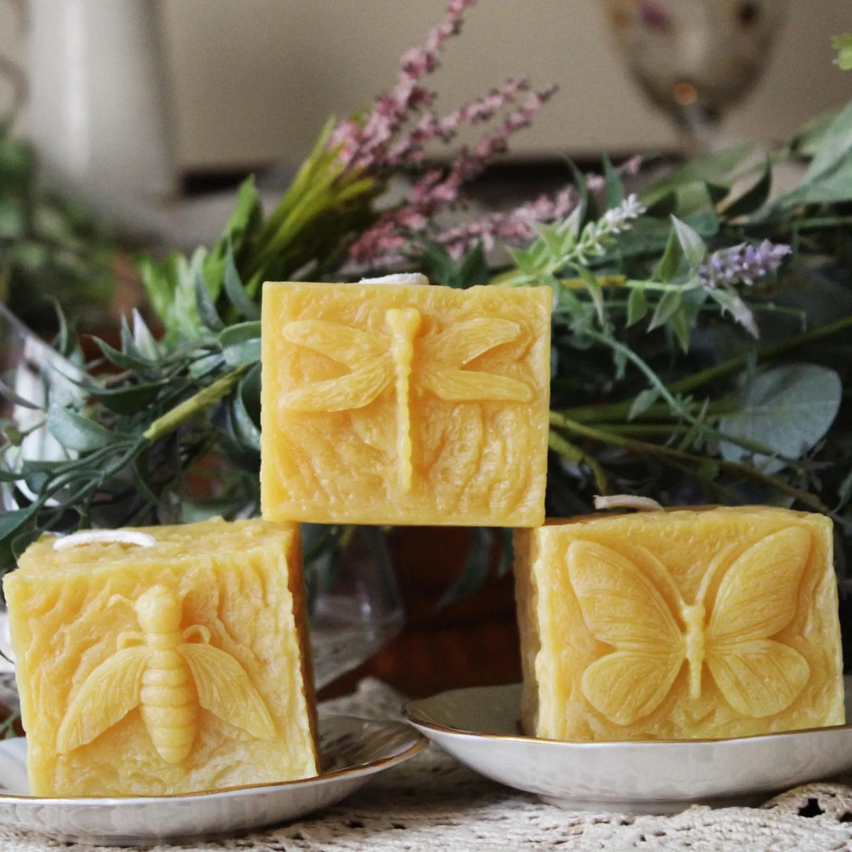 Pollinator Pillar Beeswax Candle Collection