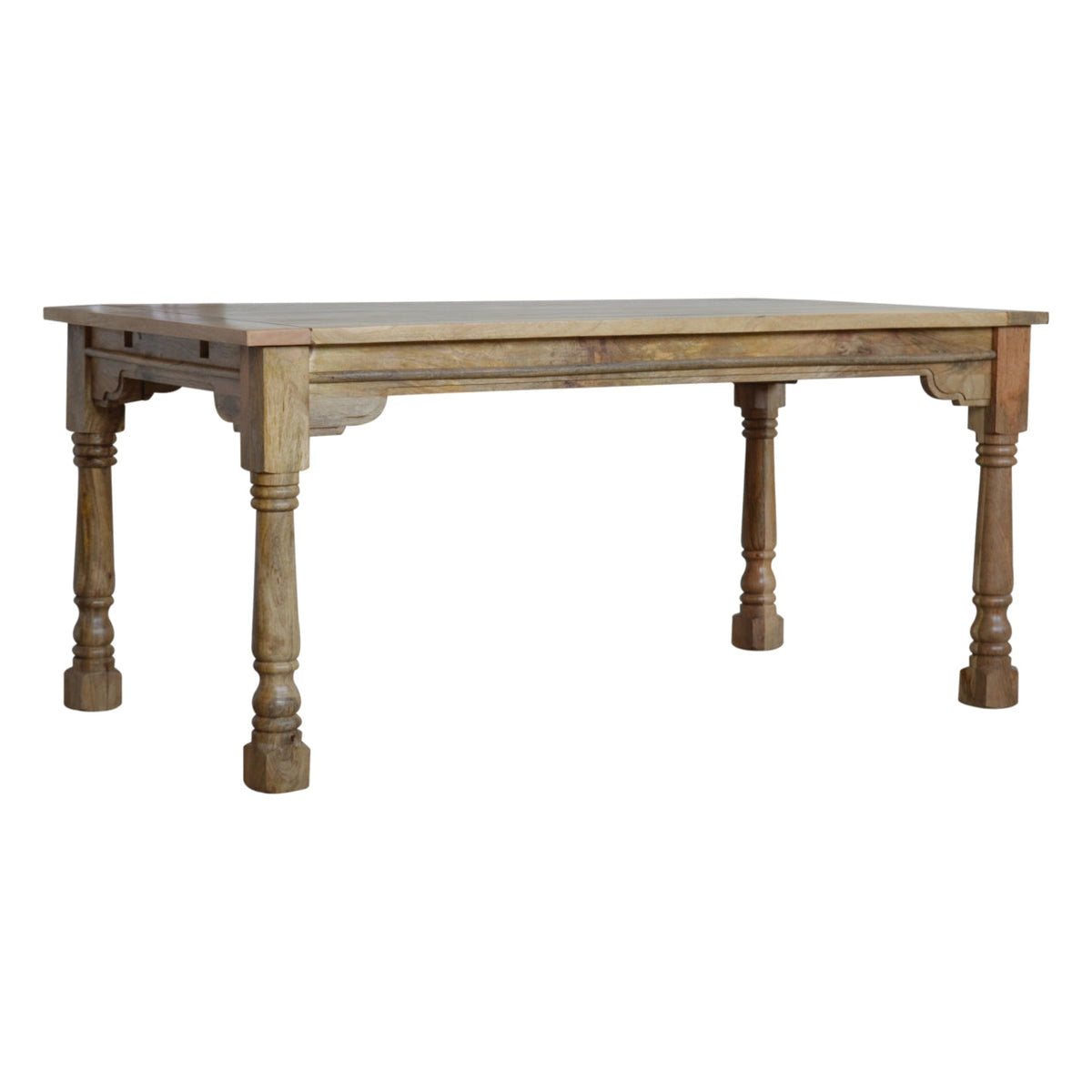 Granary Extension Solid Mango Wood Dining Table – Oak-Ish Finish