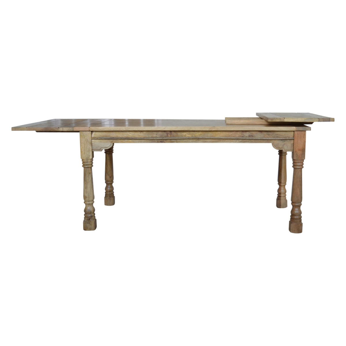 Granary Extension Solid Mango Wood Dining Table – Oak-Ish Finish
