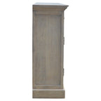 Solid Mango Wood Sideboard – Stone Acid-Wash Finish, Glazed Doors & Drawers