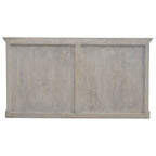 Solid Mango Wood Sideboard – Stone Acid-Wash Finish, Glazed Doors & Drawers