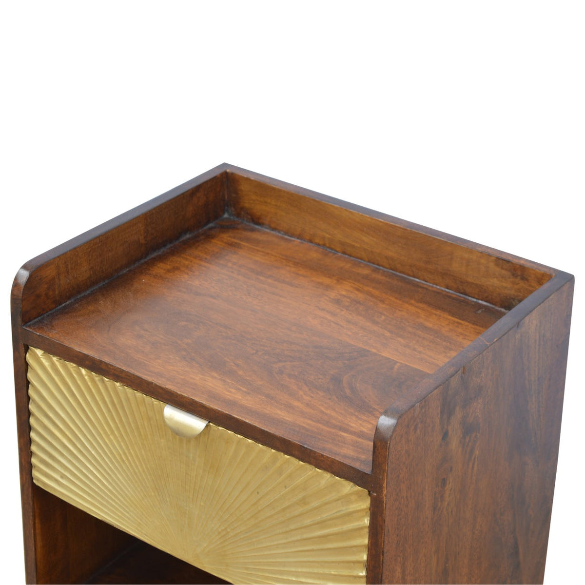 Manila Gold One Drawer Nightstand – Chestnut Finish