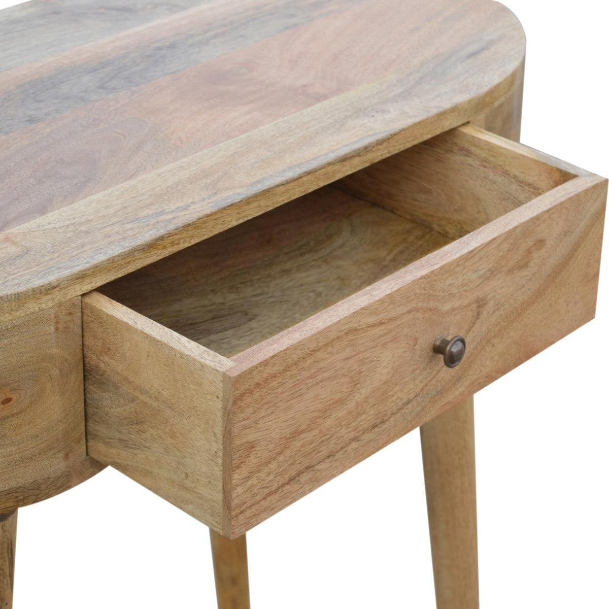 Albion Solid Mango Wood Console – Oak-Ish Finish