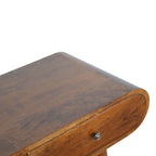 London Solid Mango Wood Console Table – Chestnut Finish, 2 Drawers