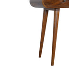 London Solid Mango Wood Console Table – Chestnut Finish, 2 Drawers