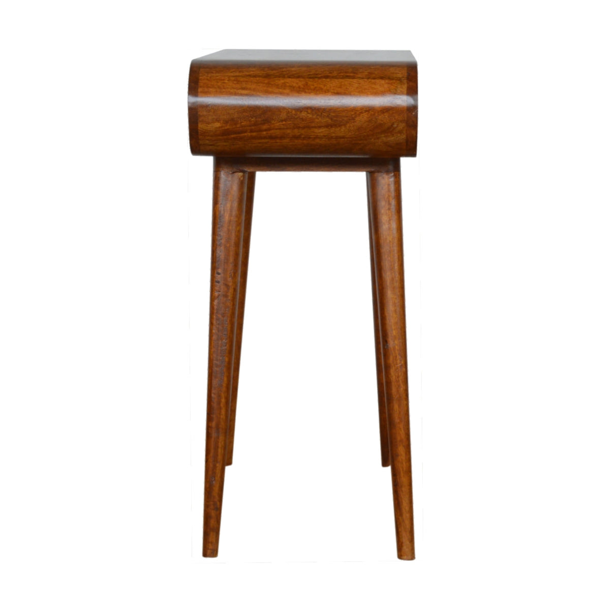 London Solid Mango Wood Console Table – Chestnut Finish, 2 Drawers