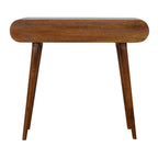 London Solid Mango Wood Console Table – Chestnut Finish, 2 Drawers