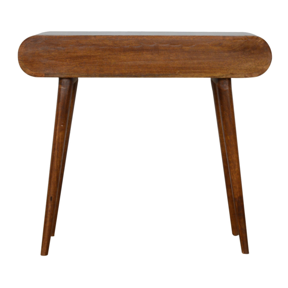 London Solid Mango Wood Console Table – Chestnut Finish, 2 Drawers