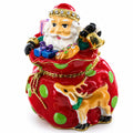 Santa in Gifts Bag Trinket Box Figurine