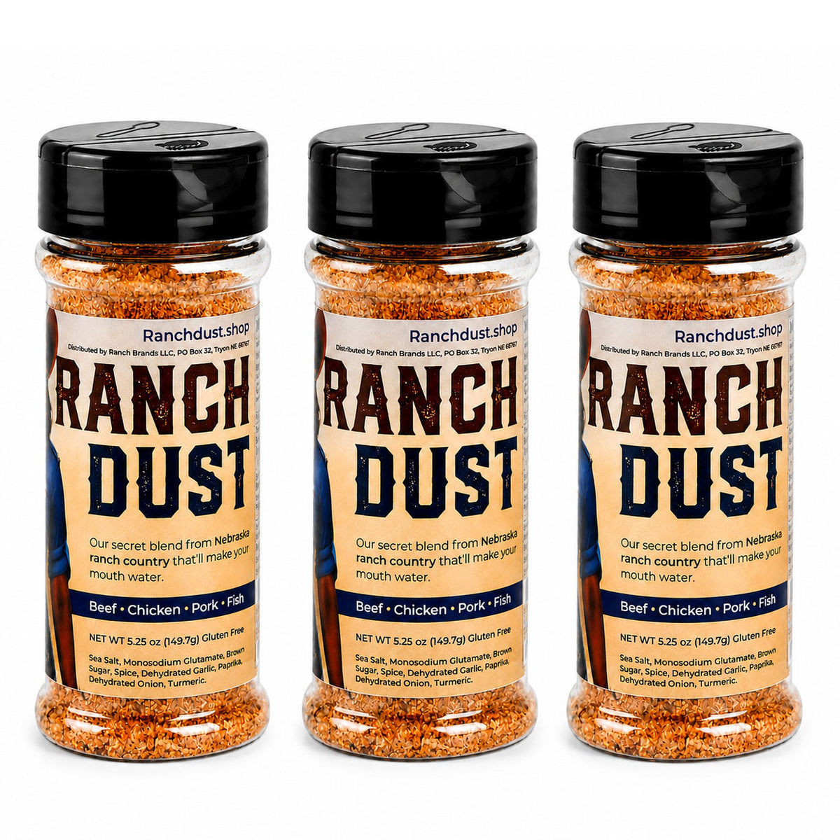 Ranch Dust Seasoning | Pack of 3 | 5.25 oz | Ranch Brands LLC