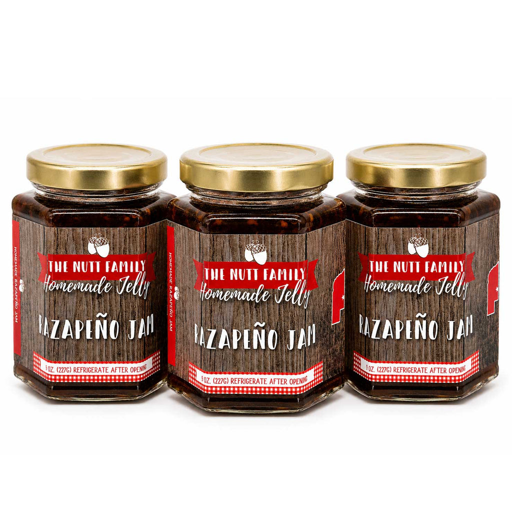 Razapeño Jam | Pack of 3 | 8 oz | Nutt Family Jams & Jellies