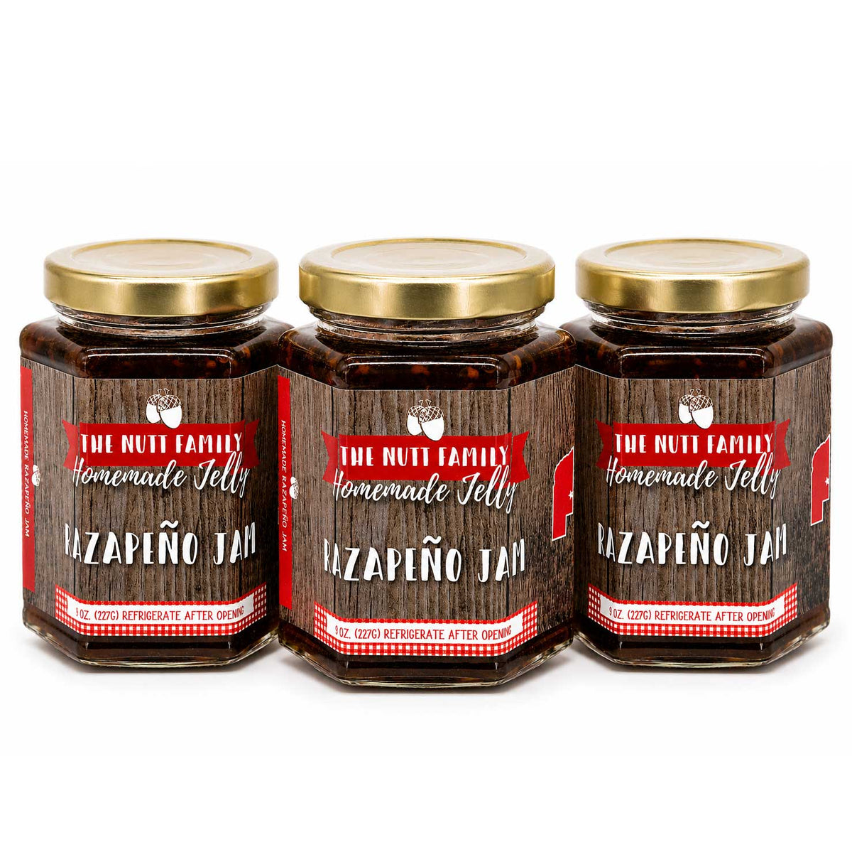 Razapeño Jam | Pack of 3 | 8 oz | Nutt Family Jams & Jellies