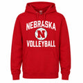 Unisex Nebraska Volleyball Red Hoodie | Multiple Sizes | Blue 84