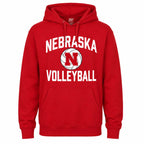 Unisex Nebraska Volleyball Red Hoodie | Multiple Sizes | Blue 84