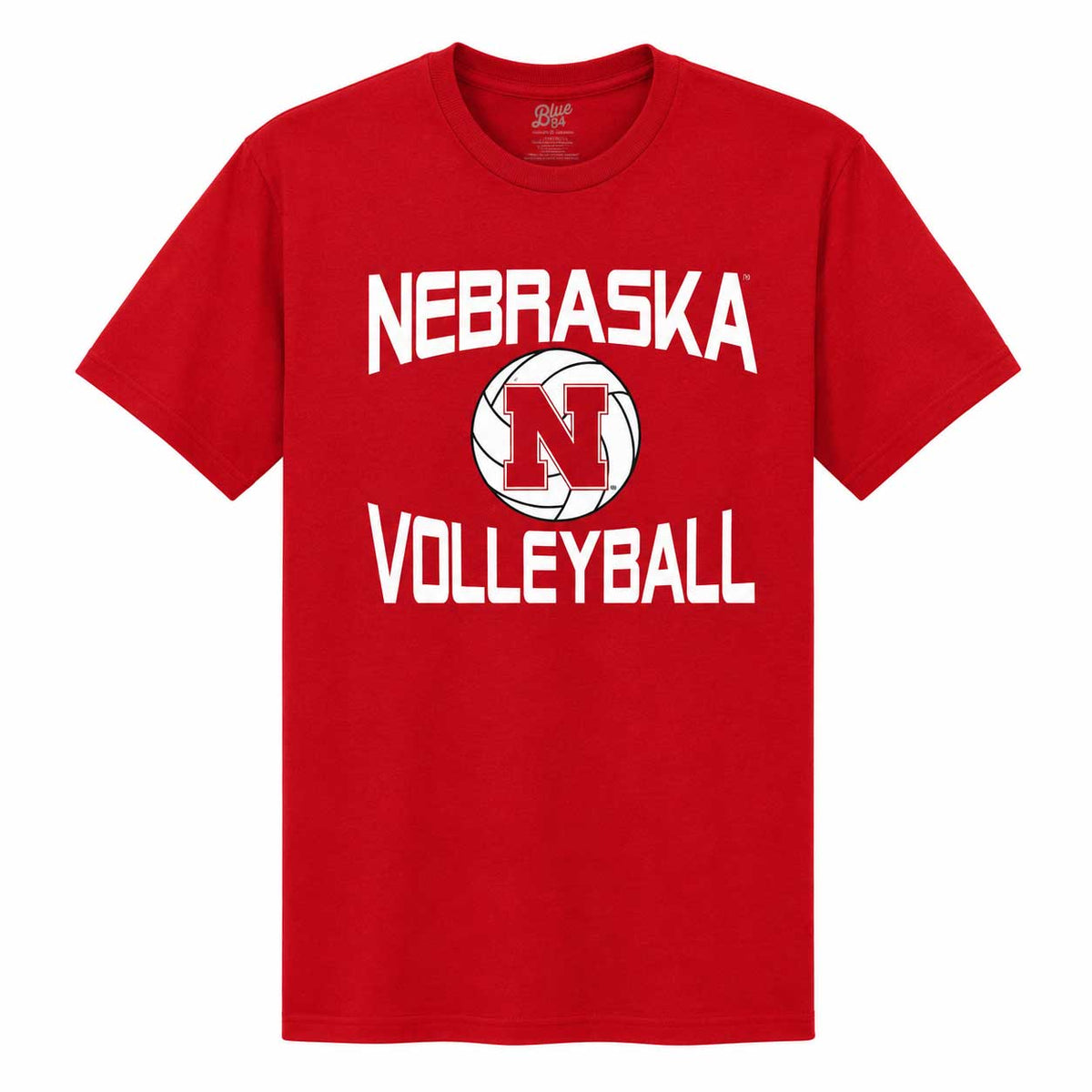 Unisex Nebraska Volleyball Red T Shirt | Multiple Sizes | Blue 84