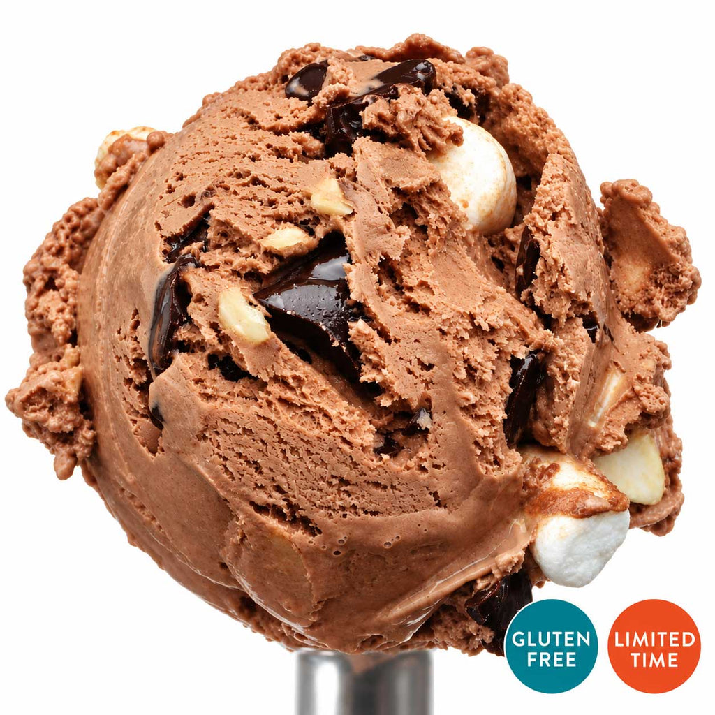 Rocky Road Ice Cream | Pack of 4 | One Pint | Gluten Free | Shipping Included | eCreamery
