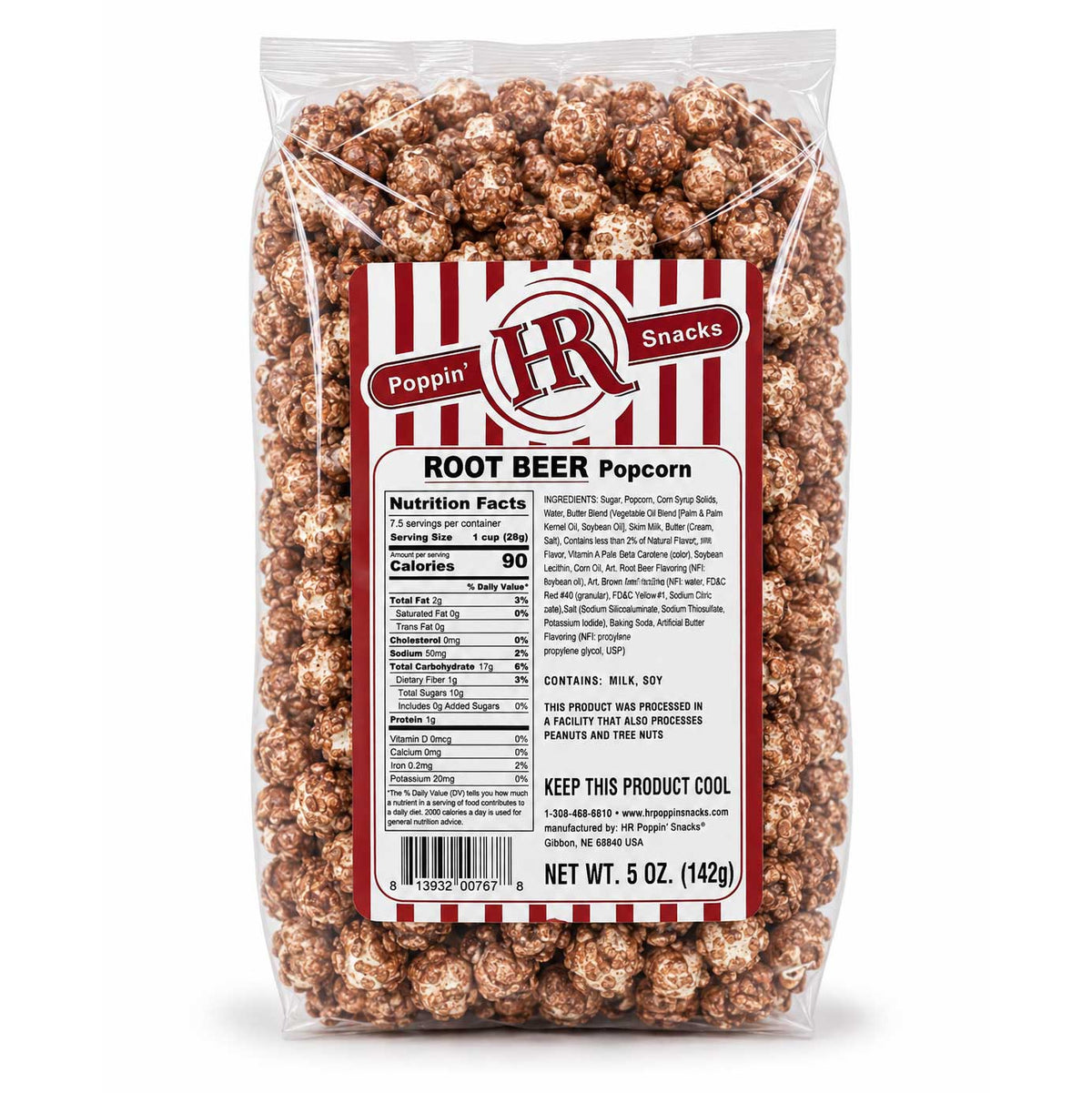 Root Beer Popcorn | 5 oz | HR Poppin' Snacks