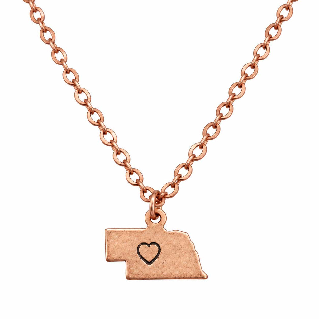 Nebraska Heart Necklace | Multiple Colors | Lux by Leslie