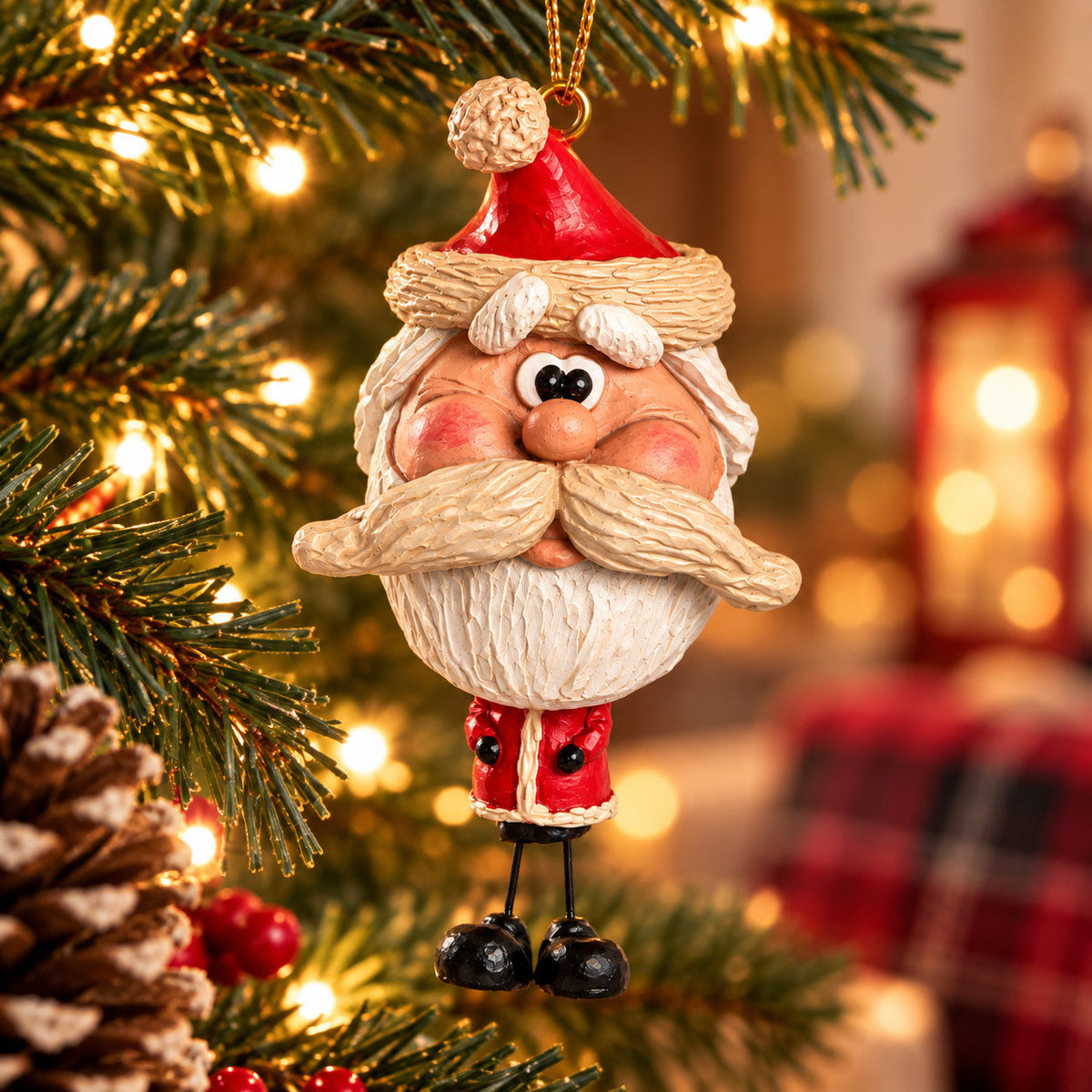 Rough Beard Santa Ornament | Bert Anderson Collection