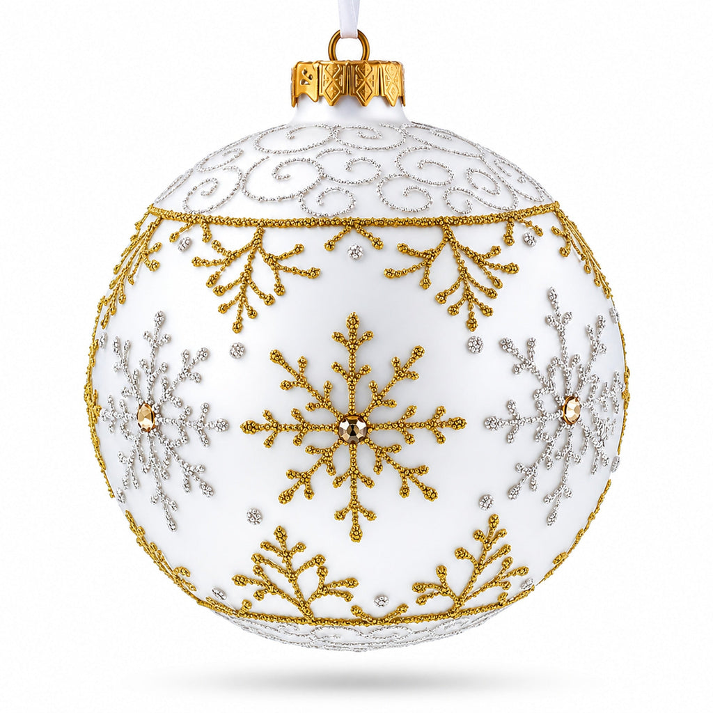 Vintage Retro Style Reflector on White Ball Christmas Ornament