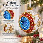 Vintage Retro Style Reflector on White Ball Christmas Ornament