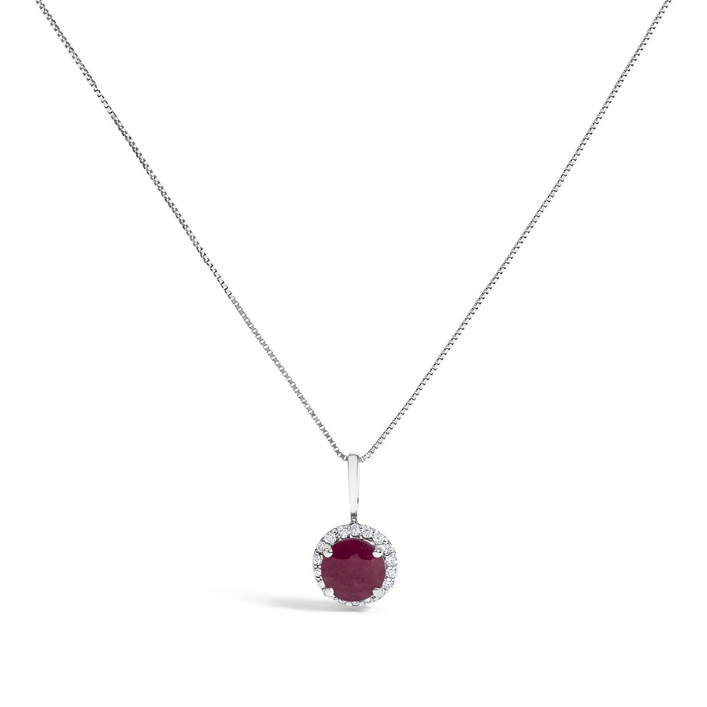 10K Gold Gemstone and 3/8 Cttw Diamond Halo Jewelry Set (Earrings, Pendant & Ring)