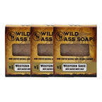 Tallow Bar Soap | Western Sage Scent | Pack of 3 | 4.5 oz | Palm Oil & Paraben Free | Wild Ass Soap Co