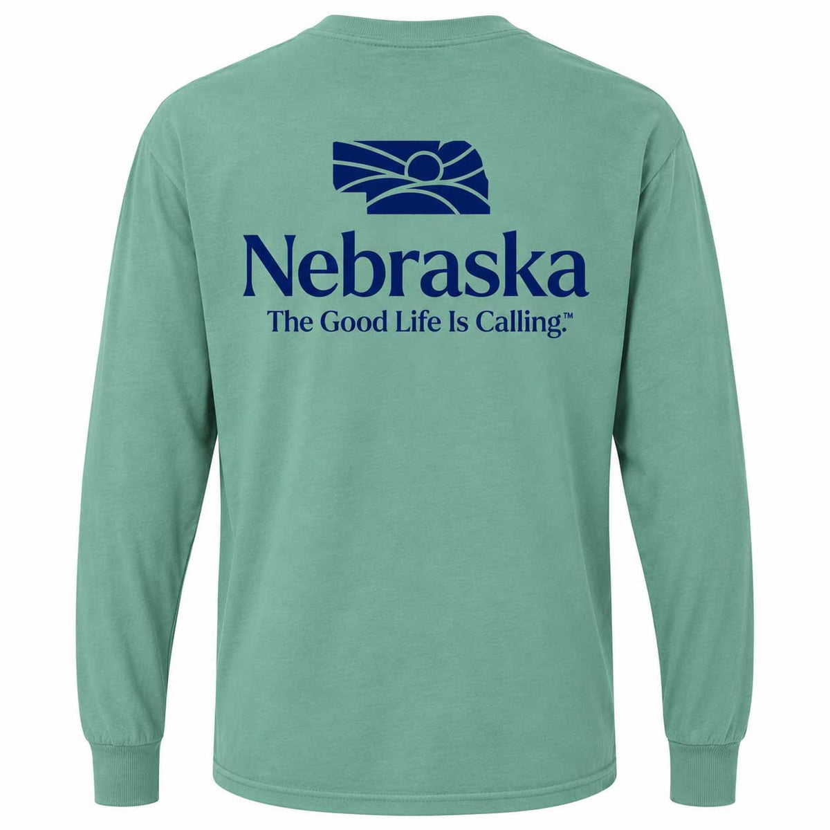 Nebraska Long Sleeve Shirt | Sage Green | Nebraska Department of Economic Development