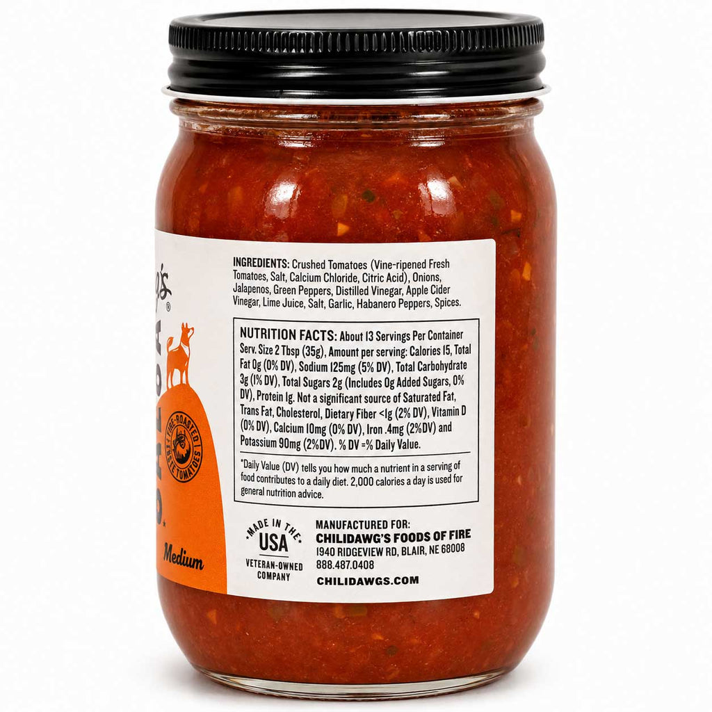 Top Dog Medium Salsa | 15.5 oz | Chili Dawg's Foods of Fire