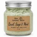 Whipped Salt Body Scrub | Basil, Sage & Mint | 8 oz | The Lather Barn