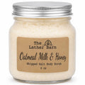 Whipped Salt Body Scrub | Oatmeal Milk & Honey | 8 oz | The Lather Barn