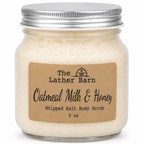 Whipped Salt Body Scrub | Oatmeal Milk & Honey | 8 oz | The Lather Barn