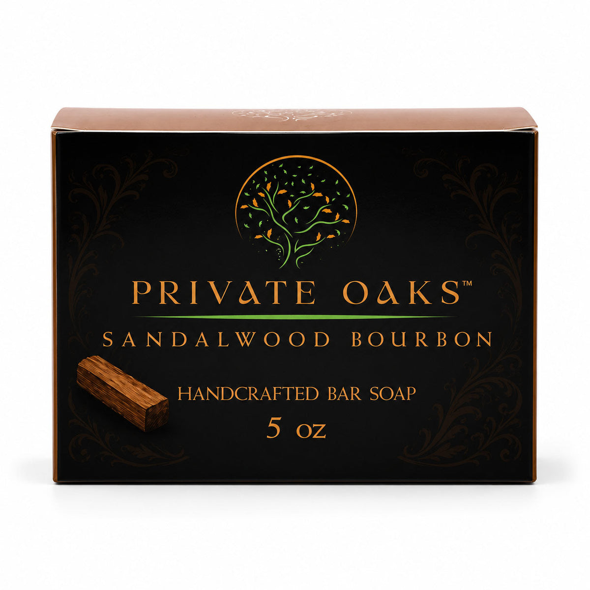 Sandalwood Bourbon Bar Soap | 5 oz | Private Oaks Soap Co.