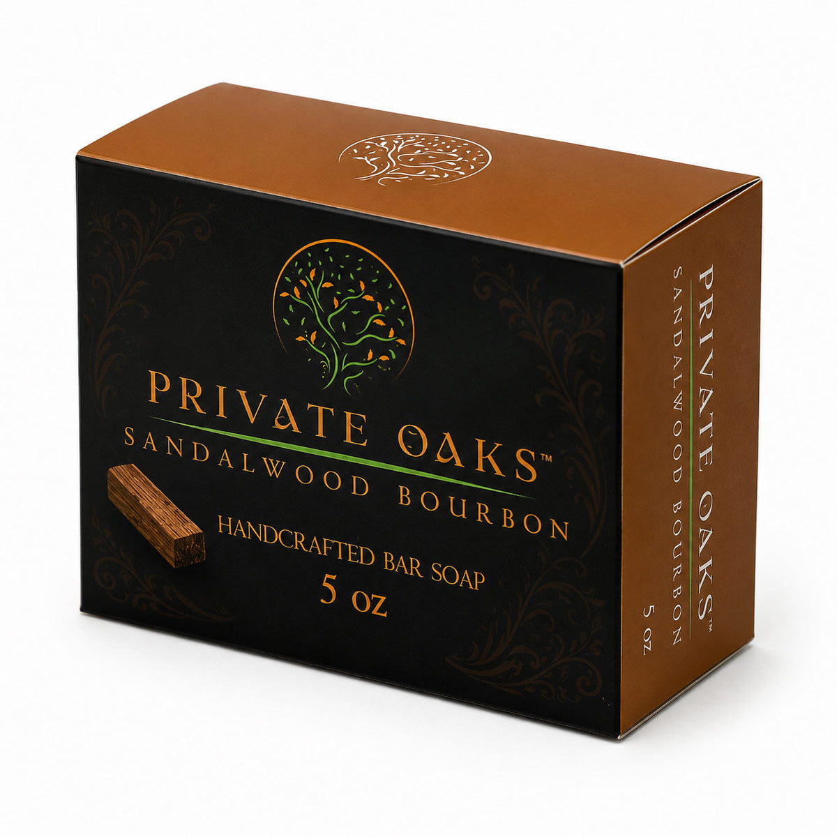 Sandalwood Bourbon Bar Soap | 5 oz | Private Oaks Soap Co.
