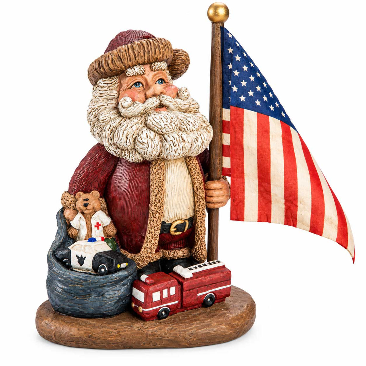 Patriotic Santa Figurine | Bert Anderson Collection