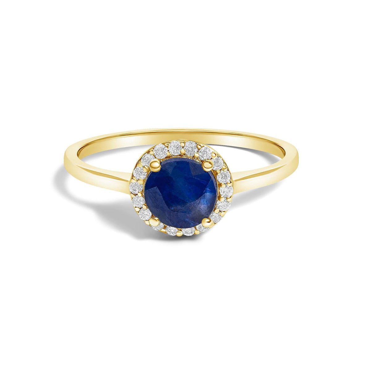 10K Gold Gemstone and 3/8 Cttw Diamond Halo Jewelry Set (Earrings, Pendant & Ring)