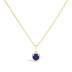 10K Gold Gemstone and 3/8 Cttw Diamond Halo Jewelry Set (Earrings, Pendant & Ring)