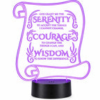 Inspirational LED Lighted Plaque | God Grant Me the Serenity to Accept the Things I Cannot Change. Courage to Change the Things I Can, and Wisdom to Know the Difference | Glowing Creation