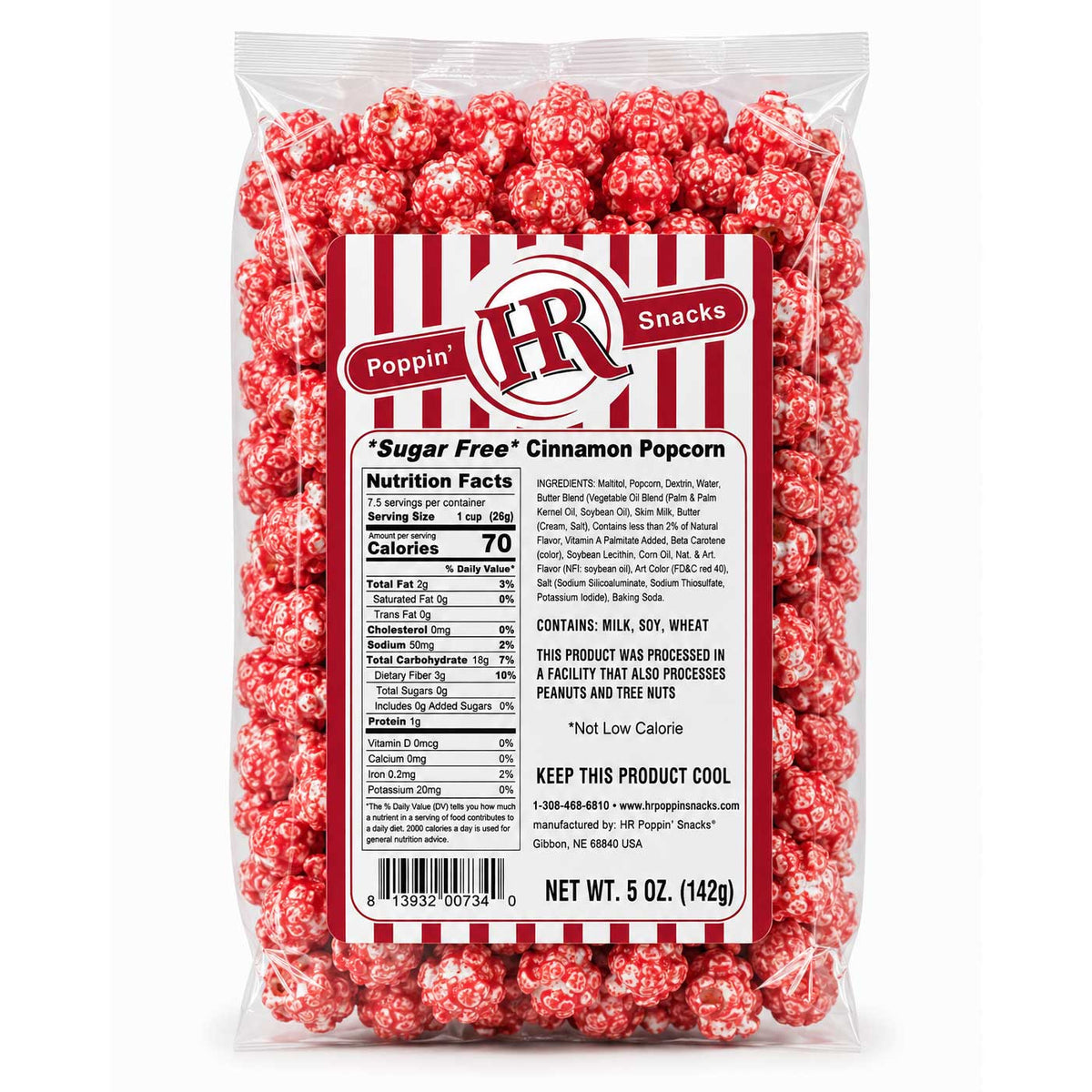 Sugar Free Strawberry Popcorn | 5 oz | HR Poppin' Snacks