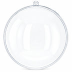Set of 3 Clear Fillable Plastic Ball Christmas Ornament 3.9 Inches