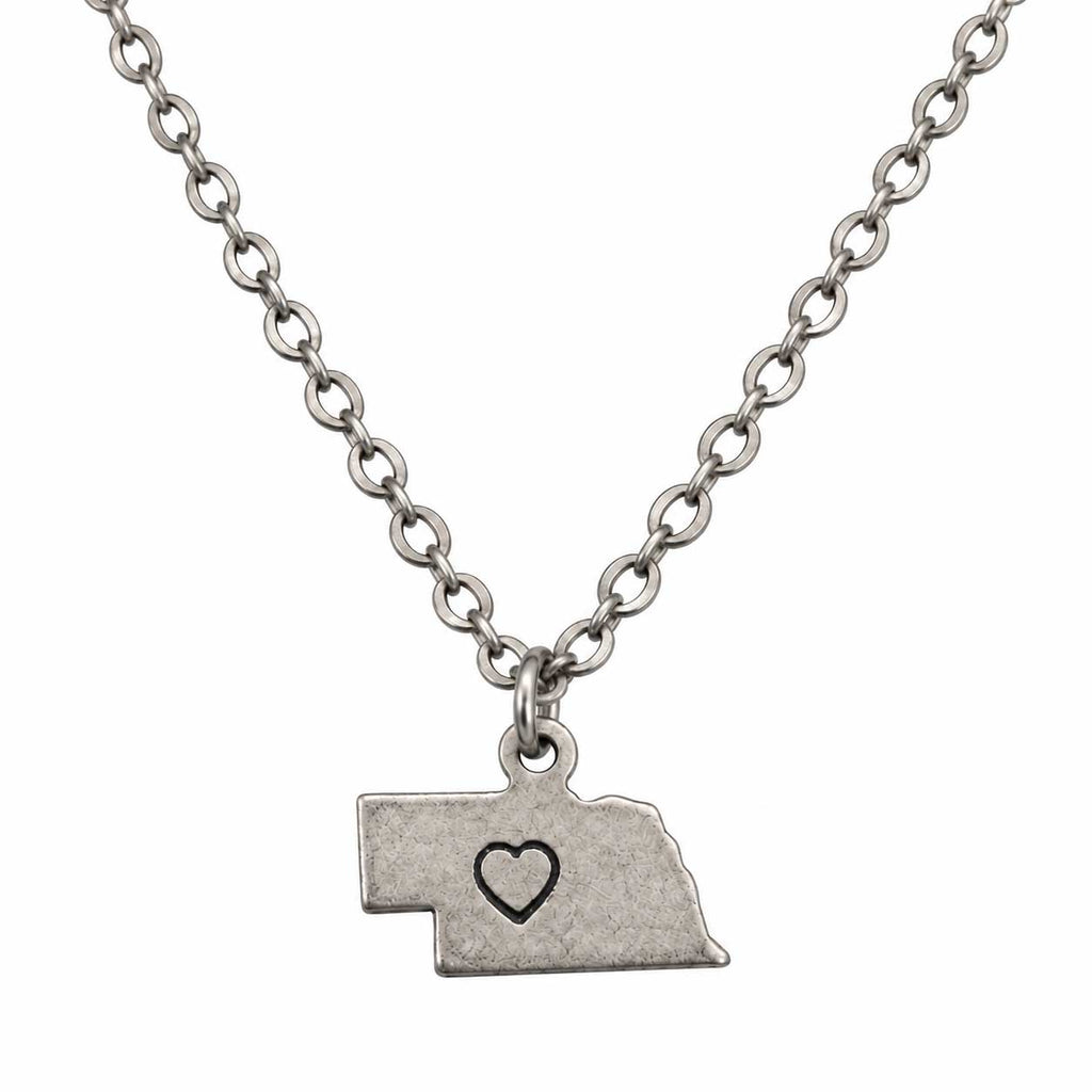 Nebraska Heart Necklace | Multiple Colors | Lux by Leslie